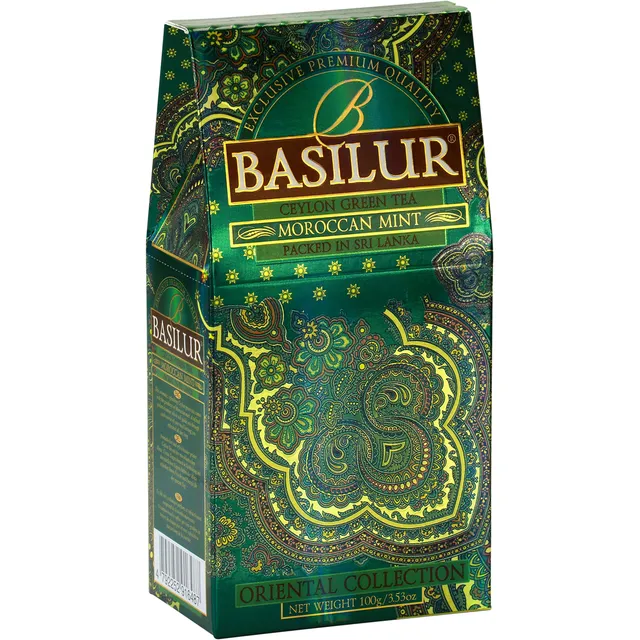 Žalioji arbata BASILUR ORIENTAL COLLECTION MOROCCAN MINT, 100 g