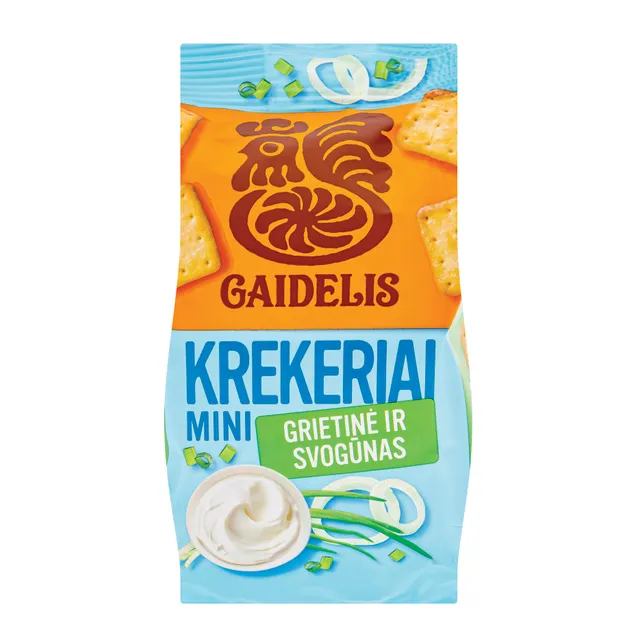 Мини-крекеры GAIDELIS, со вкусом сметаны и лука, 72 г