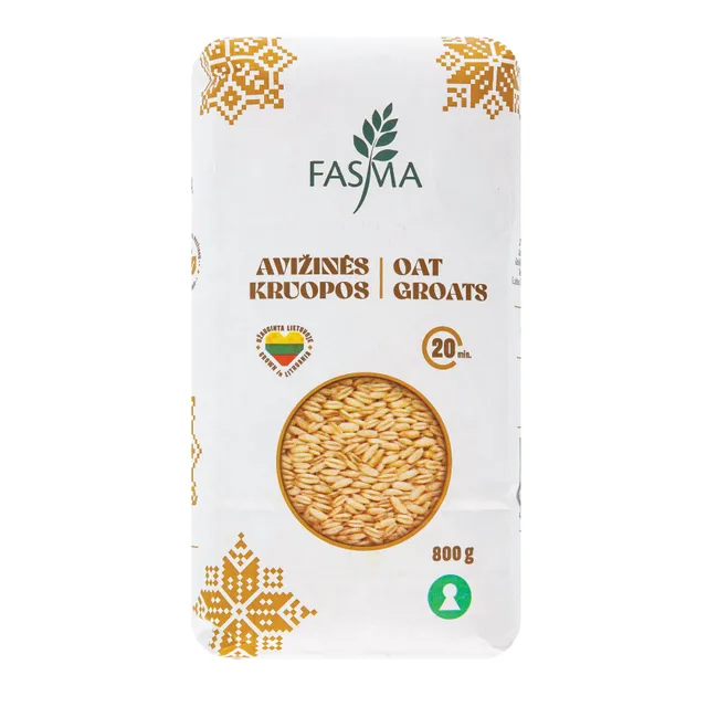 Whole grain oat flakes FASMA, 800 g