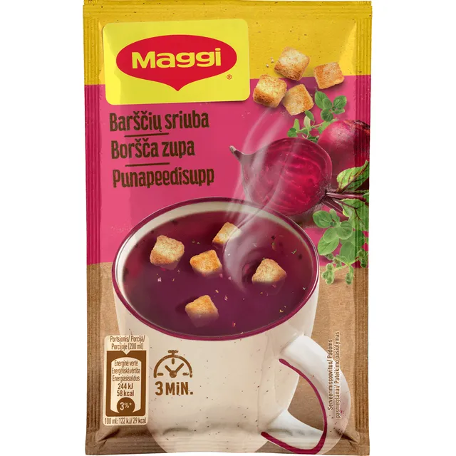 Instant borscht soup with croutons MAGGI 5 MINUTES, 16 g
