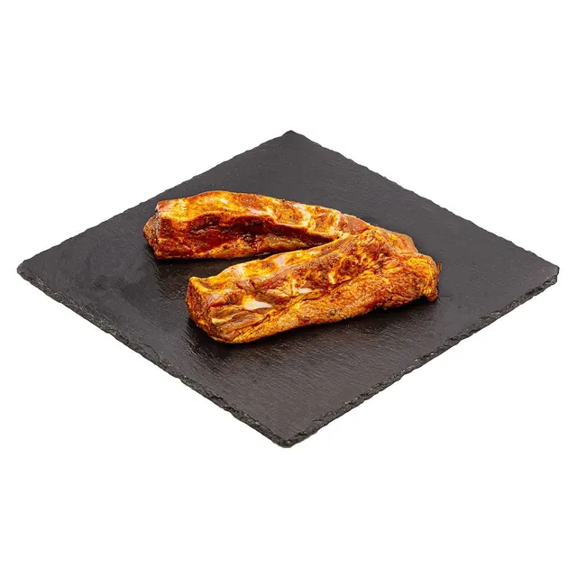 Marinated pork ribs in BBQ marinade
