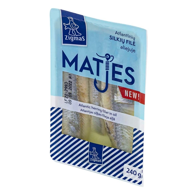 Филе сельди в масле ZIGMAS MATES, 240 г