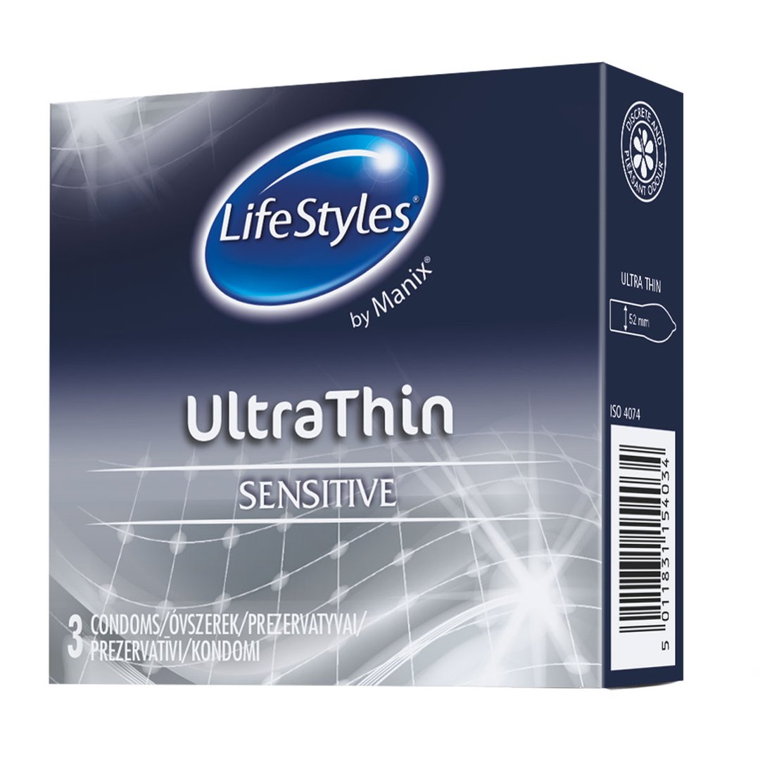 Prezervatyvai LIFESTYLES ULTRATHIN, 3 vnt.