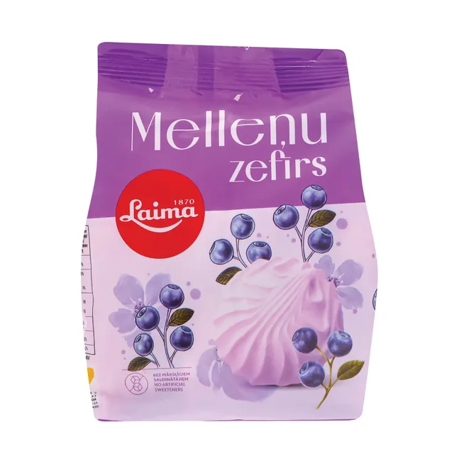 LAIMA blueberry flavor marshmallows, 200 g
