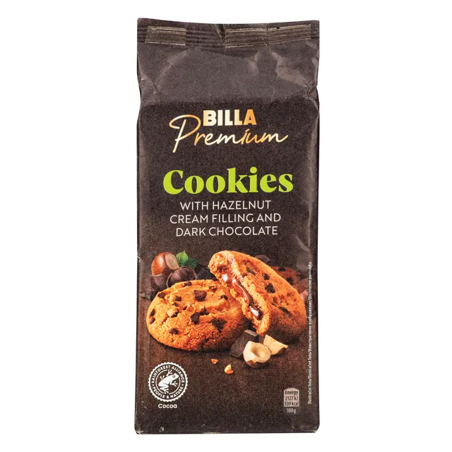 Cookies with nut cream filling BILLA PREMIUM, 200 g