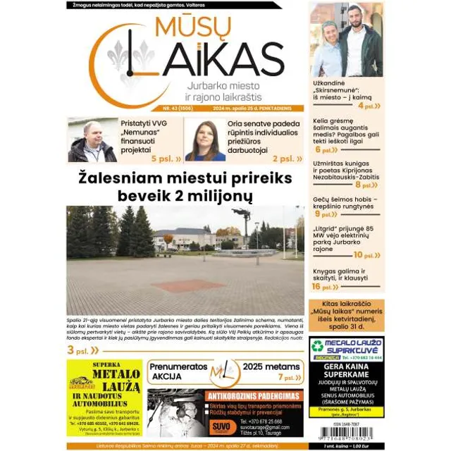 Laikraštis MŪSŲ LAIKAS