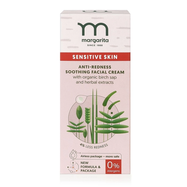 Raminamasis veido kremas MARGARITA SENSITIVE SKIN, 50 ml