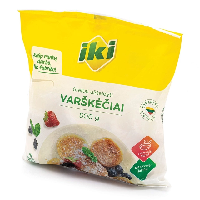 Šaldyti varškėčiai kepimui IKI BALTYMŲ ŠALTINIS, 500 g