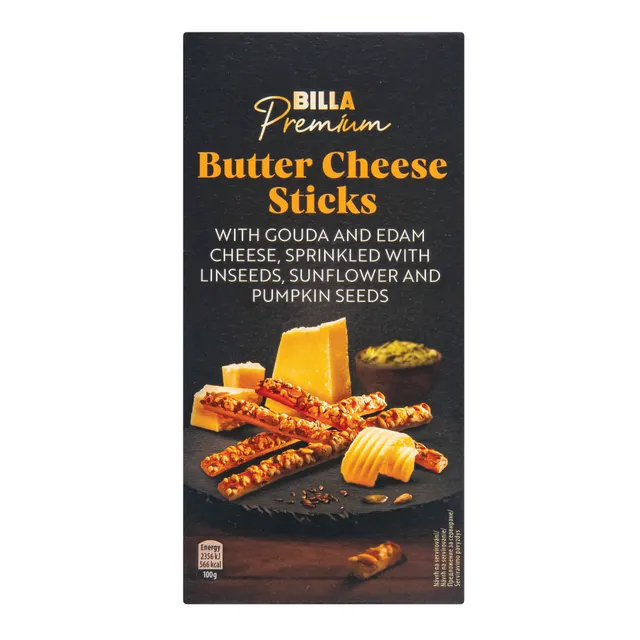 Sviestinės sūrio lazdelės, BILLA PREMIUM, 100 g