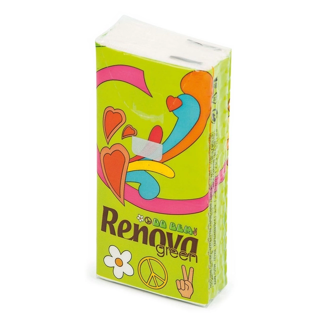 Popierinės nosinaitės RENOVA GREEN, 1 vnt.
