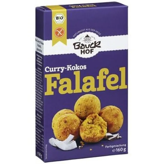 Ekologiškas ruošinys falafeliams su kariu ir kokosais BAUCK HOF, 160 g