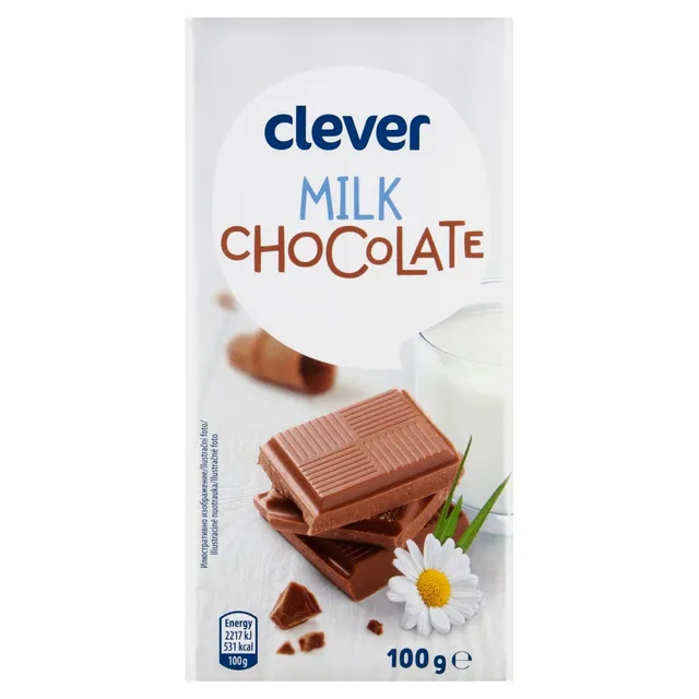 Pieninis šokoladas Clever, 100 g