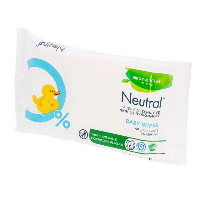 Drėgnos servetėlės vaikams NEUTRAL BABY, 52 vnt.