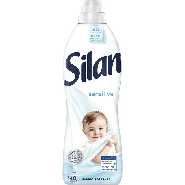 Skalbinių minkštiklis SILAN SENSITIVE, 880 ml