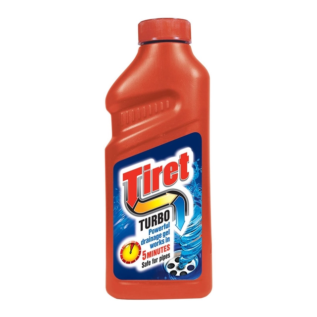Kanalizacijos vamzdžių valiklis TIRET TURBO, 500 ml