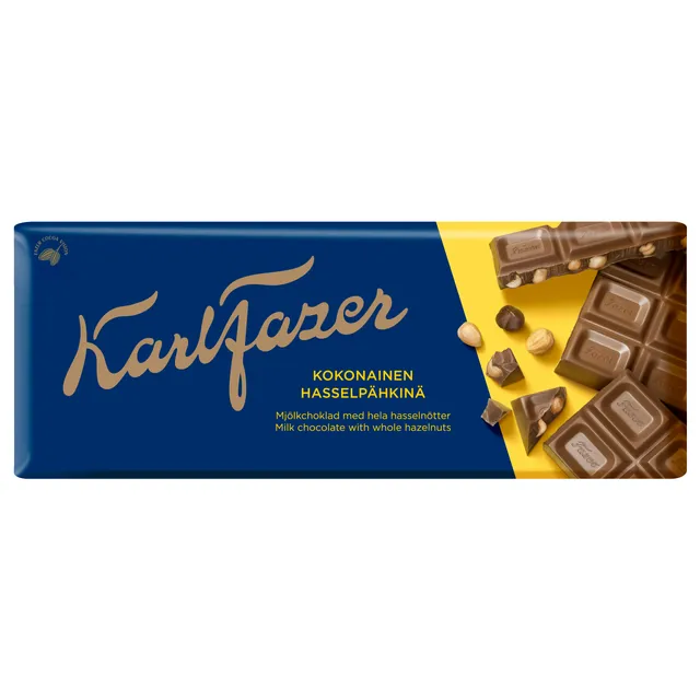Šokoladas su nesmulkintais riešutais KARL FAZER, 200 g