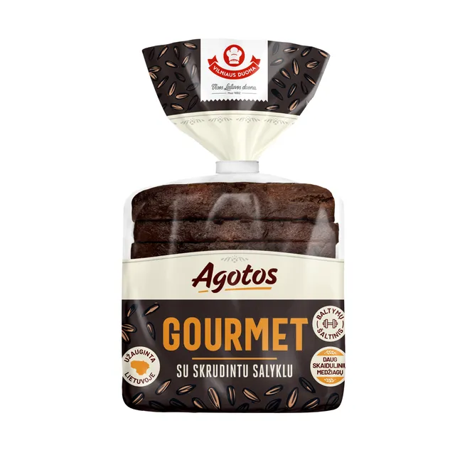 Black bread with roasted malt AGOTOS GOURMET, 290 g