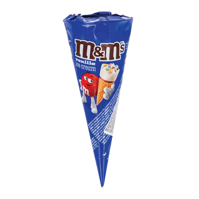 Мороженое в вафельном рожке M&Ms, 110 мл
