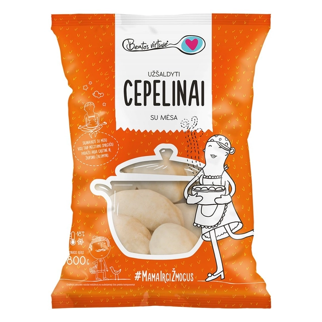 Frozen cepelinai with meat BEATOS VIRTUVĖ, 800 g