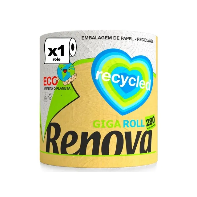 Popierinis rankšluostis RENOVA GREEN GIGA (2 sluoksnių), 1 vnt.