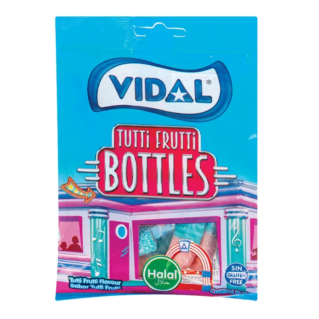 Gummy VIDAL TUTTI FRUTTI BOTTLES, 90 g