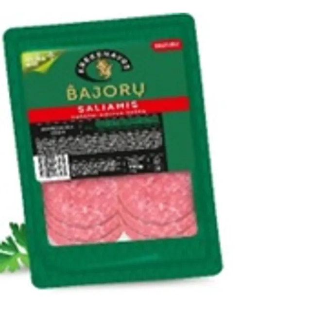 Hot smoked salami slices