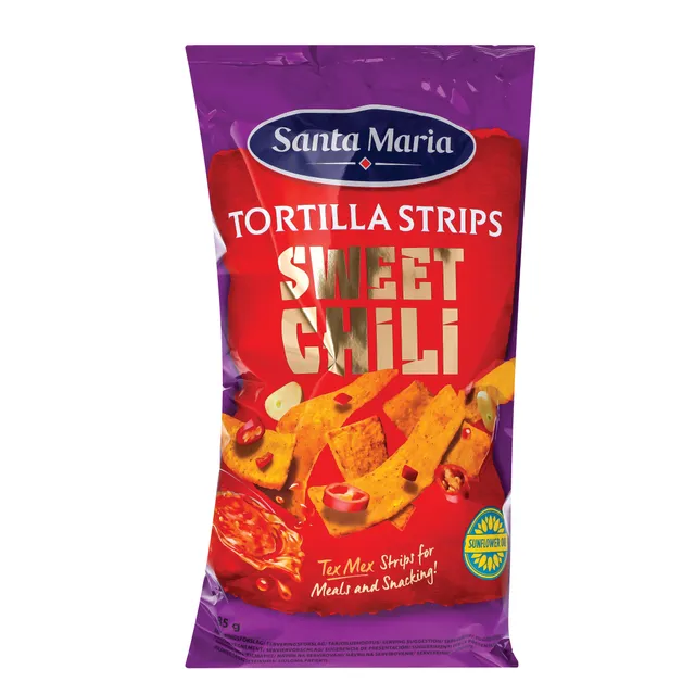 Kukurūzų traškučiai saldžiųjų aitriųjų paprikų skonio SANTA MARIA, 185 g