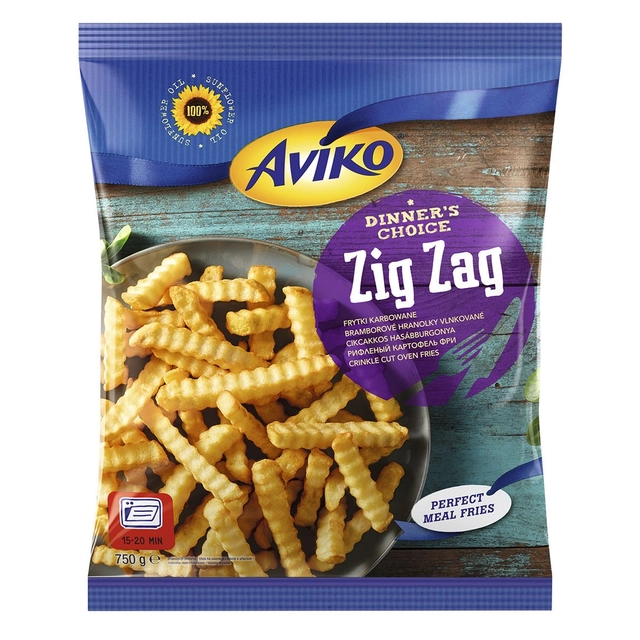 Fried wavy potato sticks AVIKO ZIG ZAG, 750 g