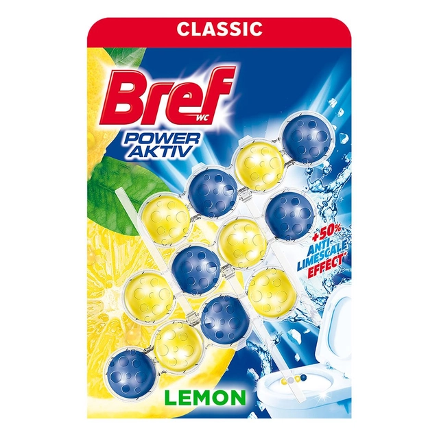 Tualeto valiklis - gaiviklis BREF POWER LEMON, 150 g