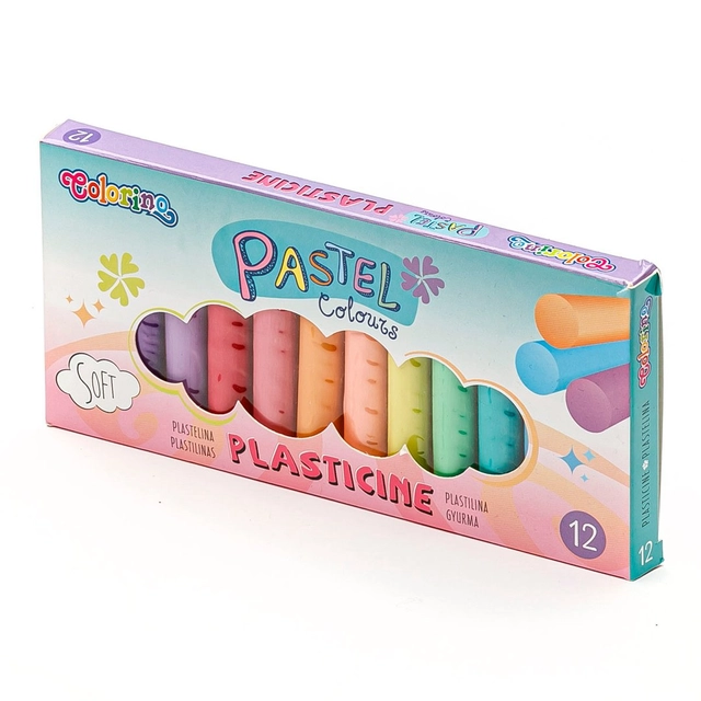 Plastilinas COLORINO, 12 pastelinių spalvų