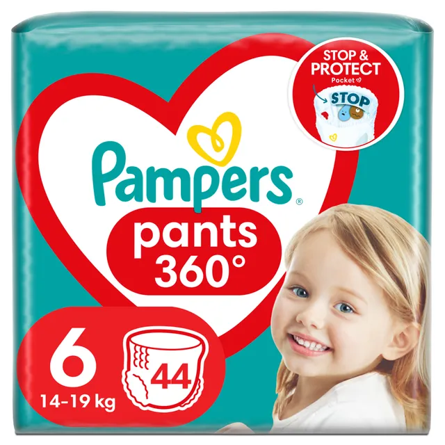 Sauskelnės-kelnaitės PAMPERS PANTS 6 (15+ kg), 44 vnt.