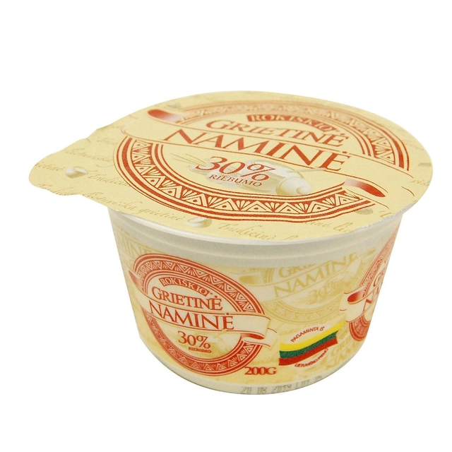 Rokiškio NAMINĖ grietinė, 30% rieb., 200 g