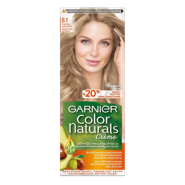 Plaukų dažai GARNIER COLOR NATURALS, Nr.8.1