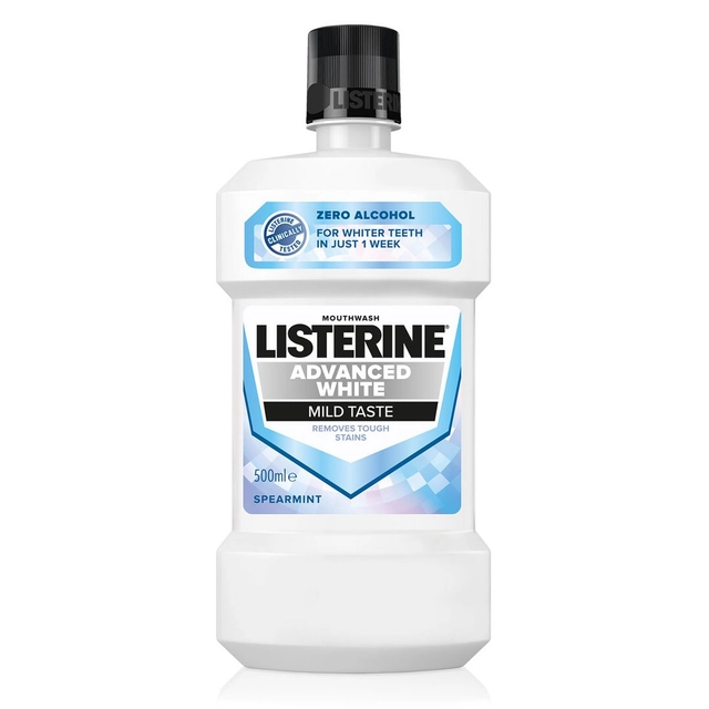 Отбеливающая жидкость для полоскания рта LISTERINE ADVANCED WHITE, 500 мл