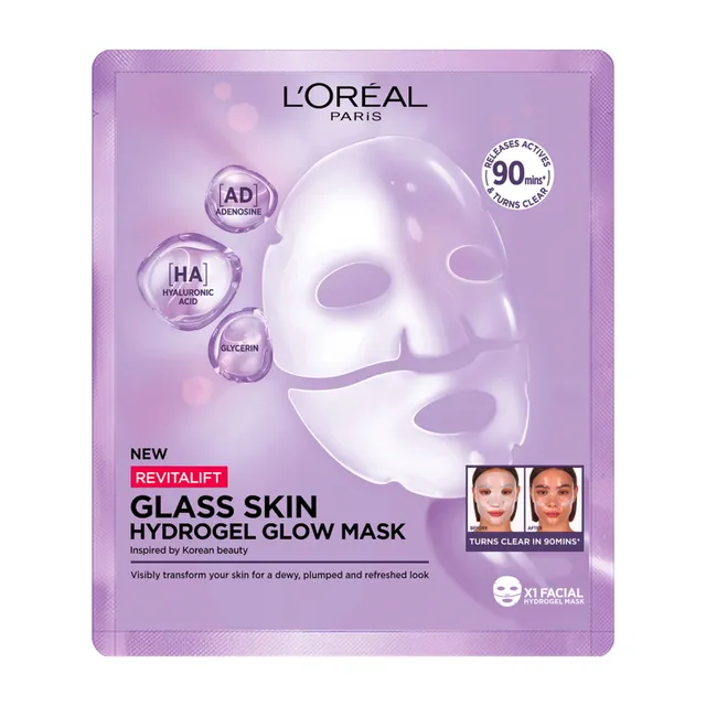 Маска-гидрогель для сияния L'Oréal Paris Revitalift Filler Glass Skin, 25 г