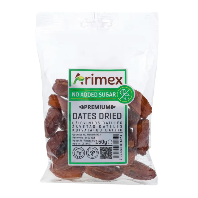 Džiovintos datulės be kauliukų ARIMEX PREMIUM, 150 g