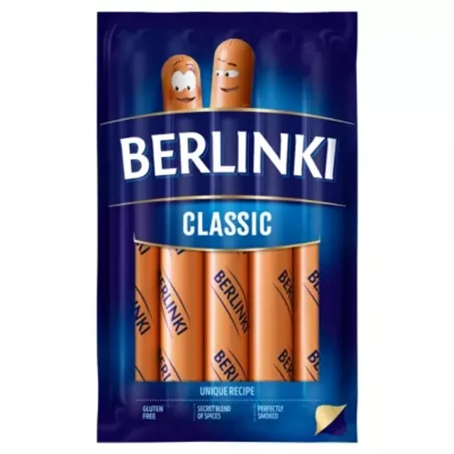 Вареные сосиски BERLINKI, 250 г