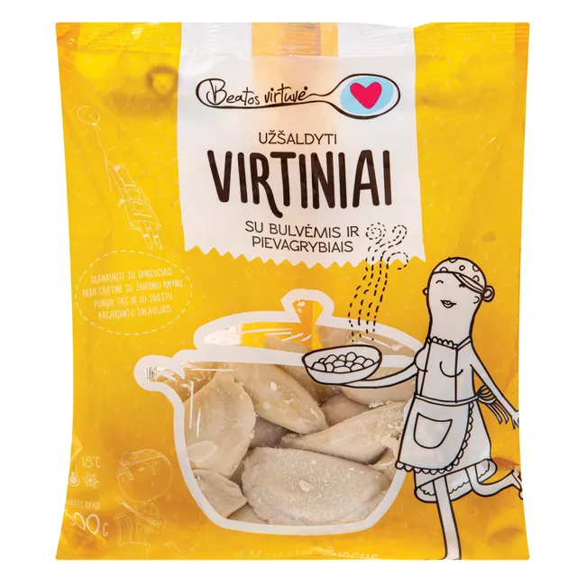 Šaldyti virtiniai su bulvėmis ir pievagrybiais BEATOS VIRTUVĖ, 500 g