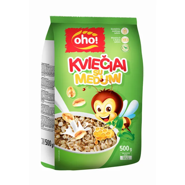 Kviečiai su medumi OHO! WHEAT WITH HONEY, 500 g