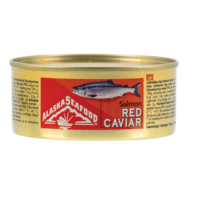 Raudonieji lašišų ikrai, 100 g