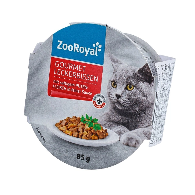 Adult cat food in can with turkey ZOOROYAL, 90 g