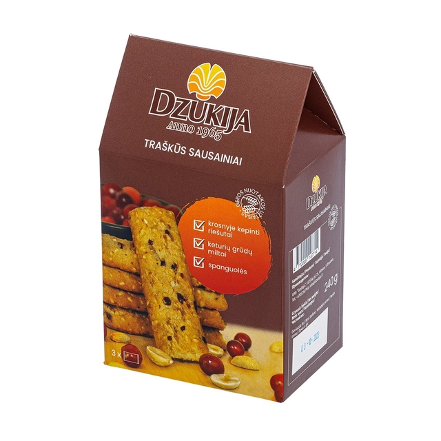 Песочное печенье из четырех злаков с орехами и клюквой GRANELLA, 240 г