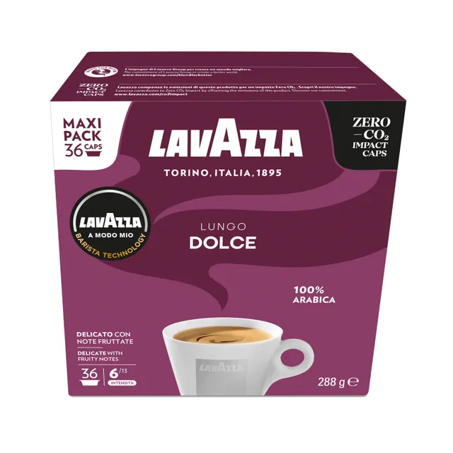 Kavos kapsulės LAVAZZA A MODO MIO LUNGO DOLCE, 36 vnt.