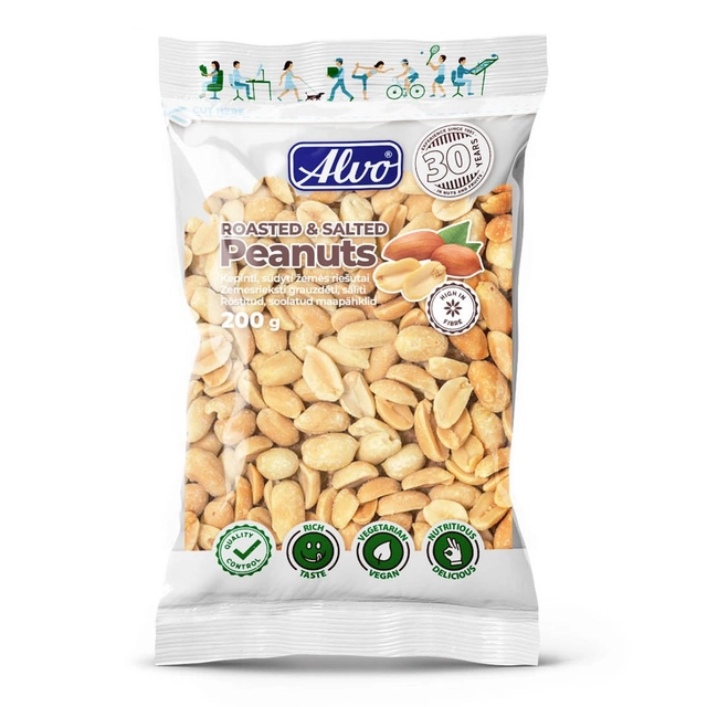 Kepinti, sūdyti žemės riešutai ALVO, 200 g
