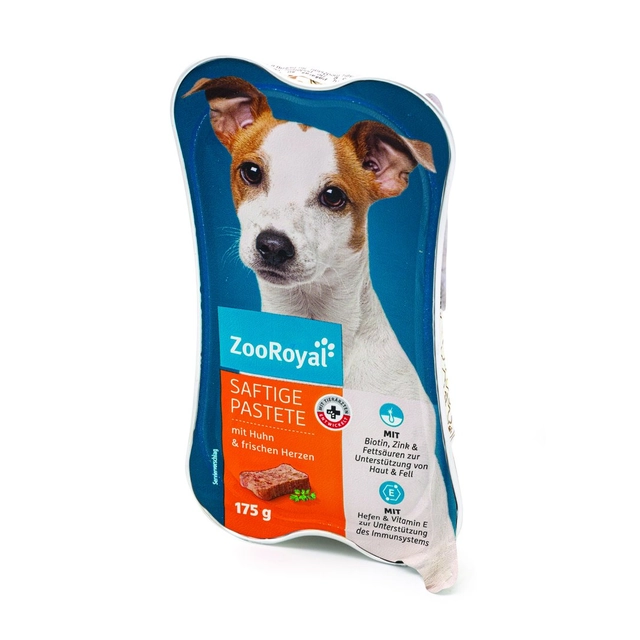 Complete adult dog food with chicken and hearts ZOOROYAL, 175 g