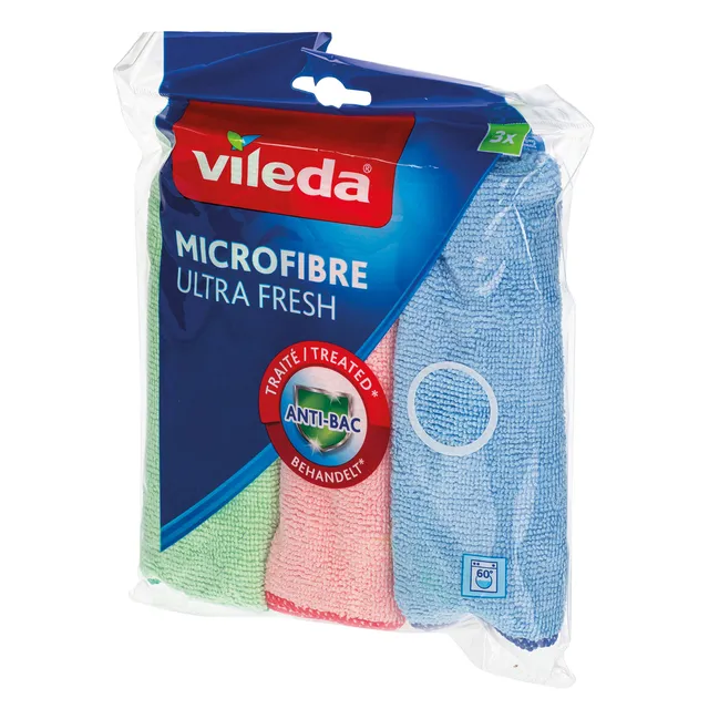 Mikropluošto šluostės VILEDA ULTRA FRESH, 3 vnt.