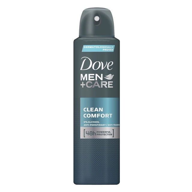 Purškiamas dezodorantas DOVE MEN + CARE CLEAN COMFORT, 150 ml