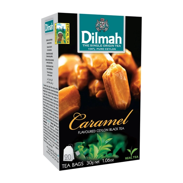 Juodoji karamelės skonio arbata DILMAH, 20 vnt.