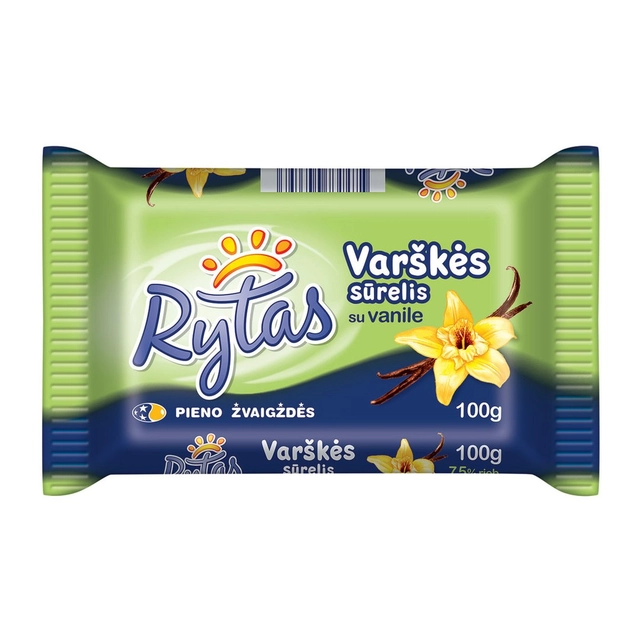 Varškės sūrelis su vanile RYTAS, 7,5% rieb., 100 g
