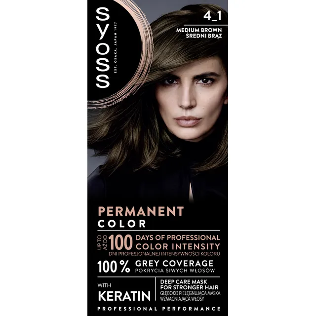 Dažomasis plaukų kremas SYOSS COLOR Nr. 4-1